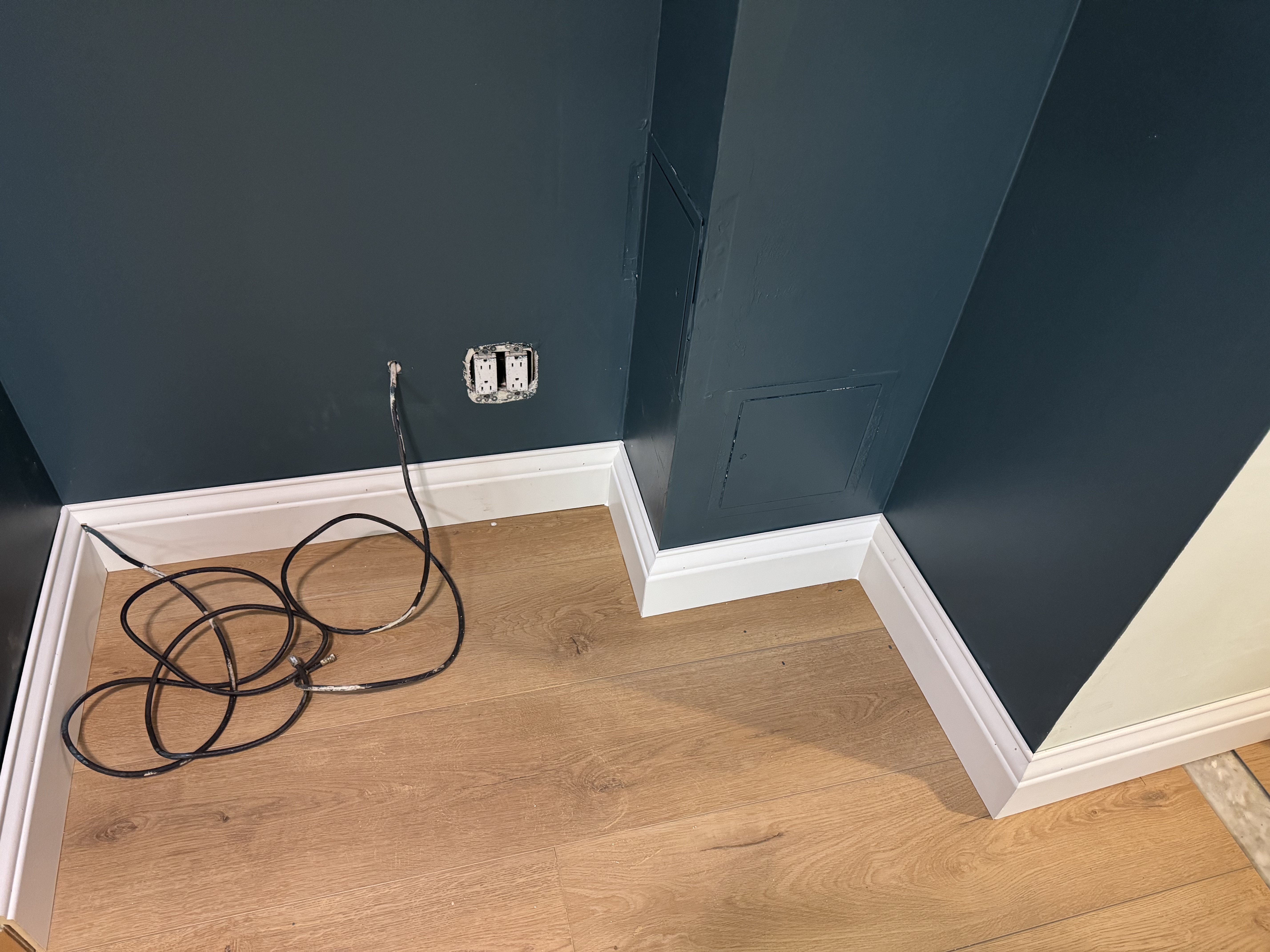 Baseboard and trim installation