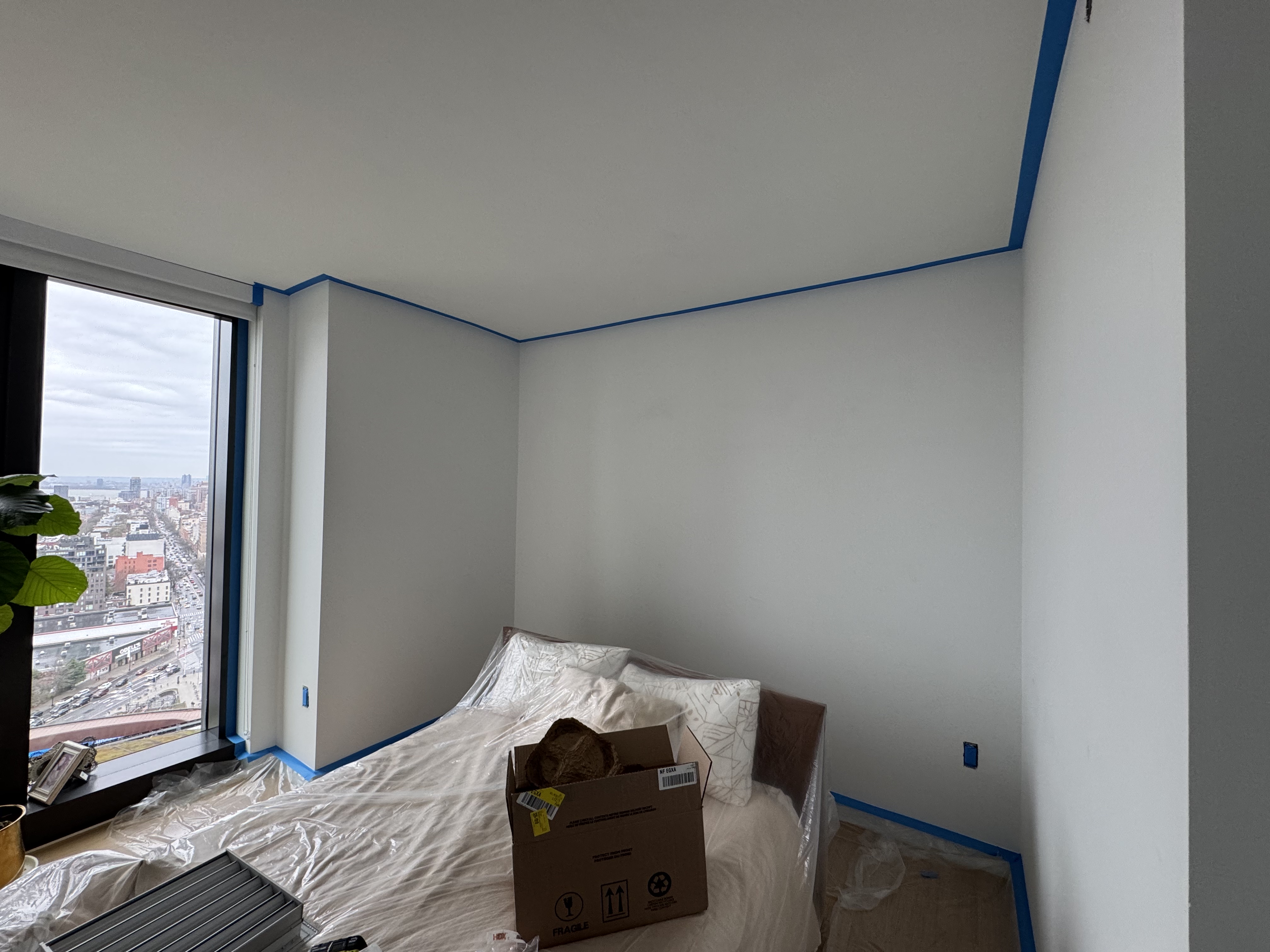 Freshly painted apartment room